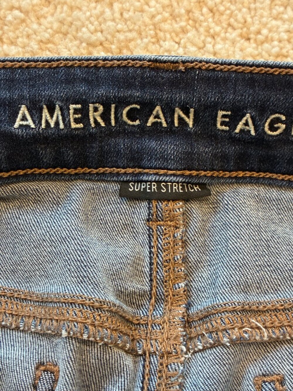 American Eagle Favorite Boyfriends Medium Wash Super Stretch Jeans Pants - Picture 3 of 10